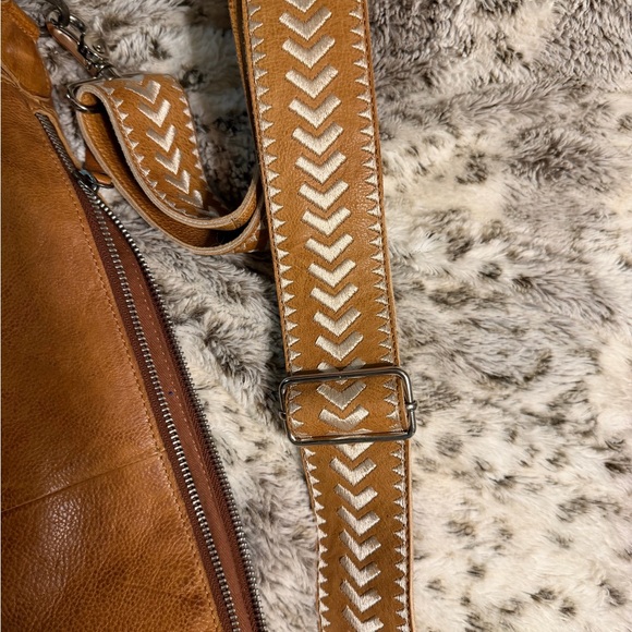 Latico Brown Leather Crossbody Bag - Picture 2 of 4